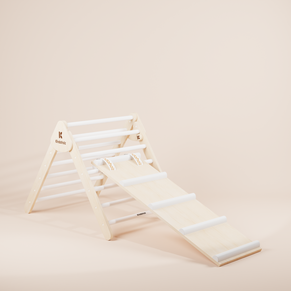 SAMI Kletterdreieck + MIKA Rutschrampe – Kletterset aus FSC-Buchenholz ab 6 Monaten