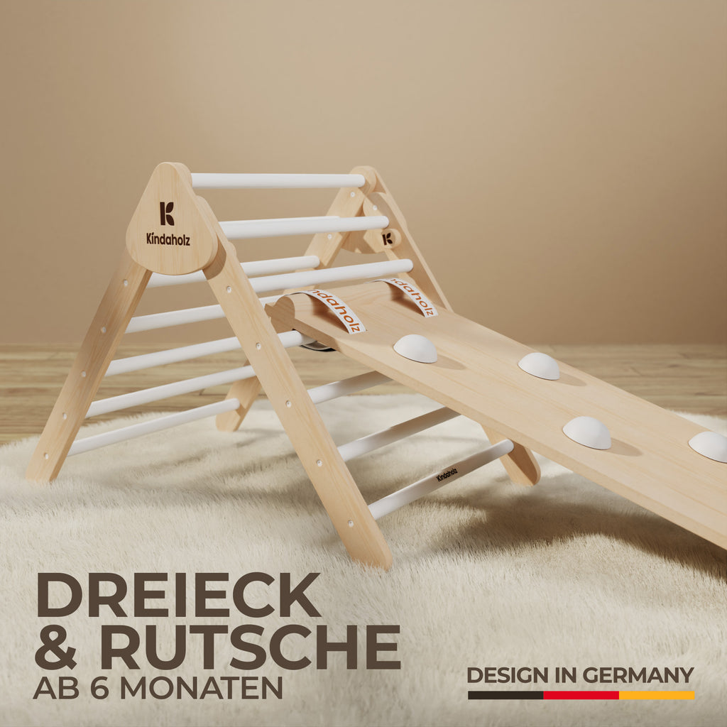 SAMI Kletterdreieck mit NOAH Rutschrampe.Ab 6 Monaten.Design in Germany