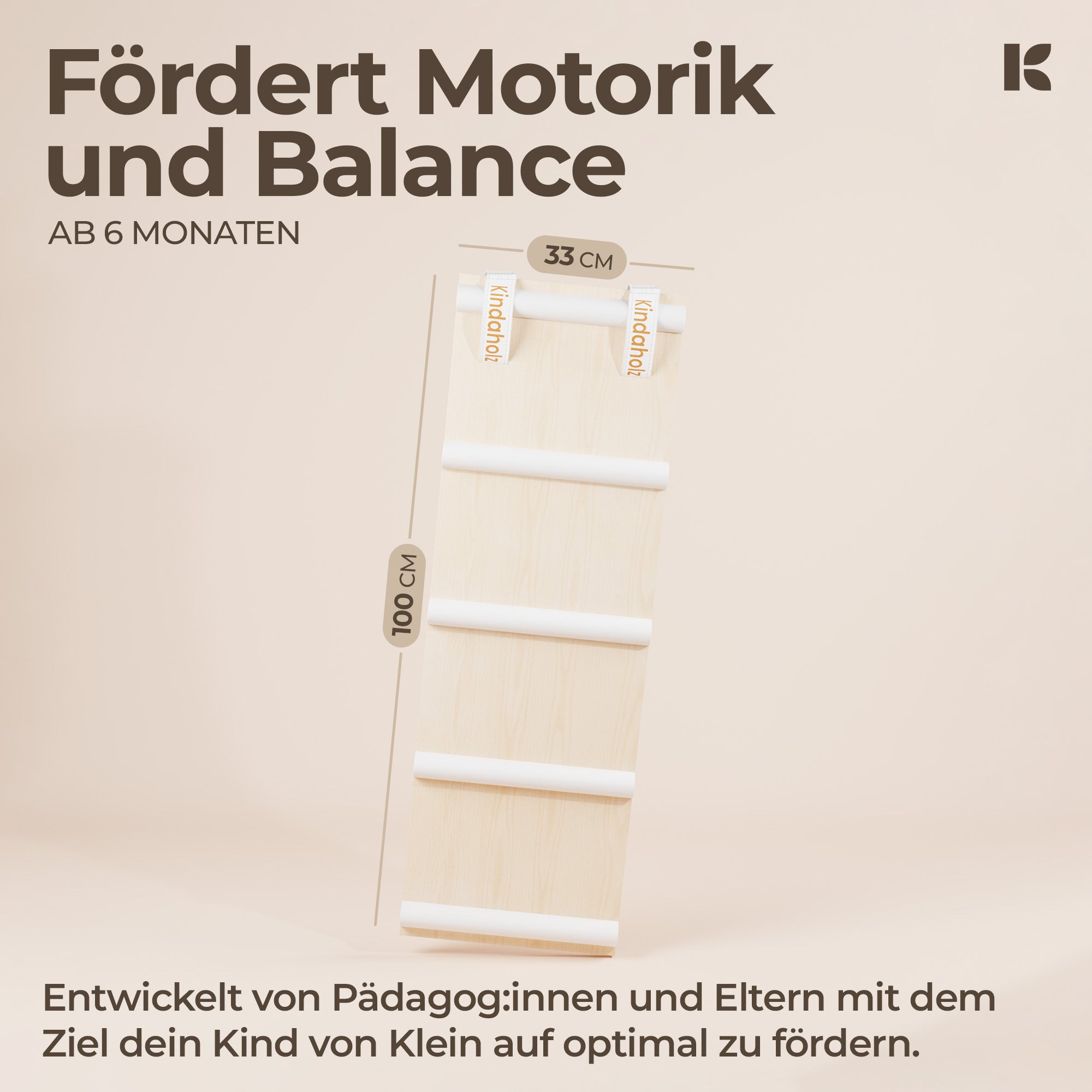 MIKA Rutschrampe weiß von KinderGlück – Maßzeichnung der Kletterrampe aus FSC-Buchenholz, Maße: B 33 cm x H 100 cm
fördert Motorik und Balance,ab 6 Monaten.