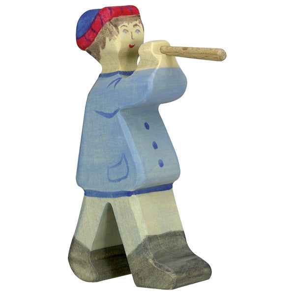 HOLZTIGER Hirte mit Flöte