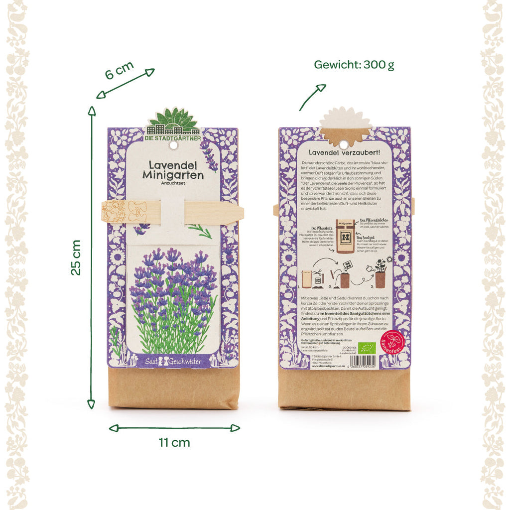 Anzuchtset – Minigarten BIO-Lavendel