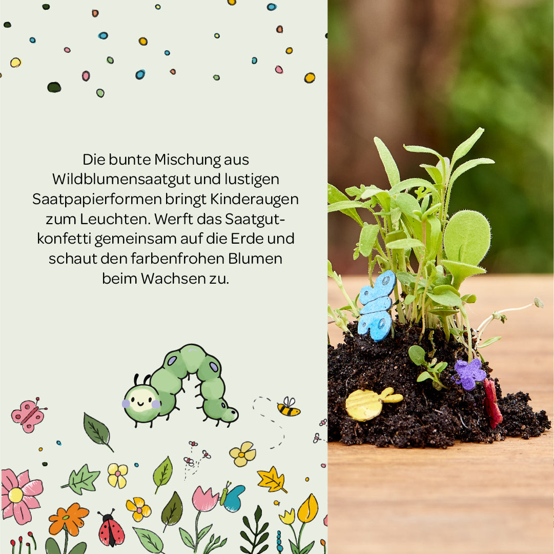 10 x buntes Saatkonfetti im Tütchen