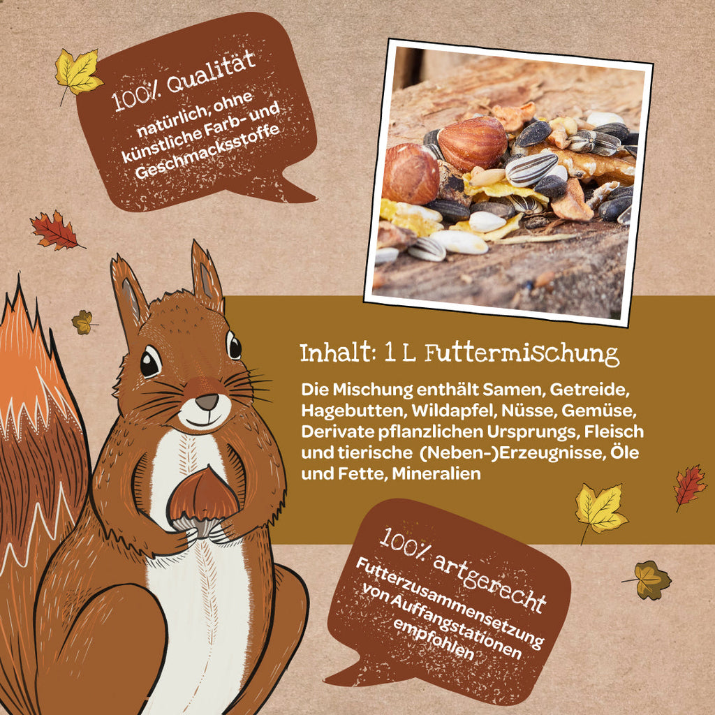 Große Mahlzeit – 1 L Eichhörnchenfutter