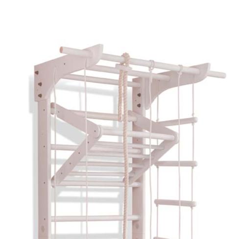 Švediška - gimnastikos sienelė su priedais 220x80 cm. /balta new-4