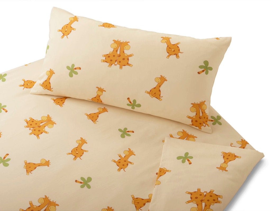 Bio Edel-Biber Kinderbettwäsche Giraffe Cotonea Garnitur