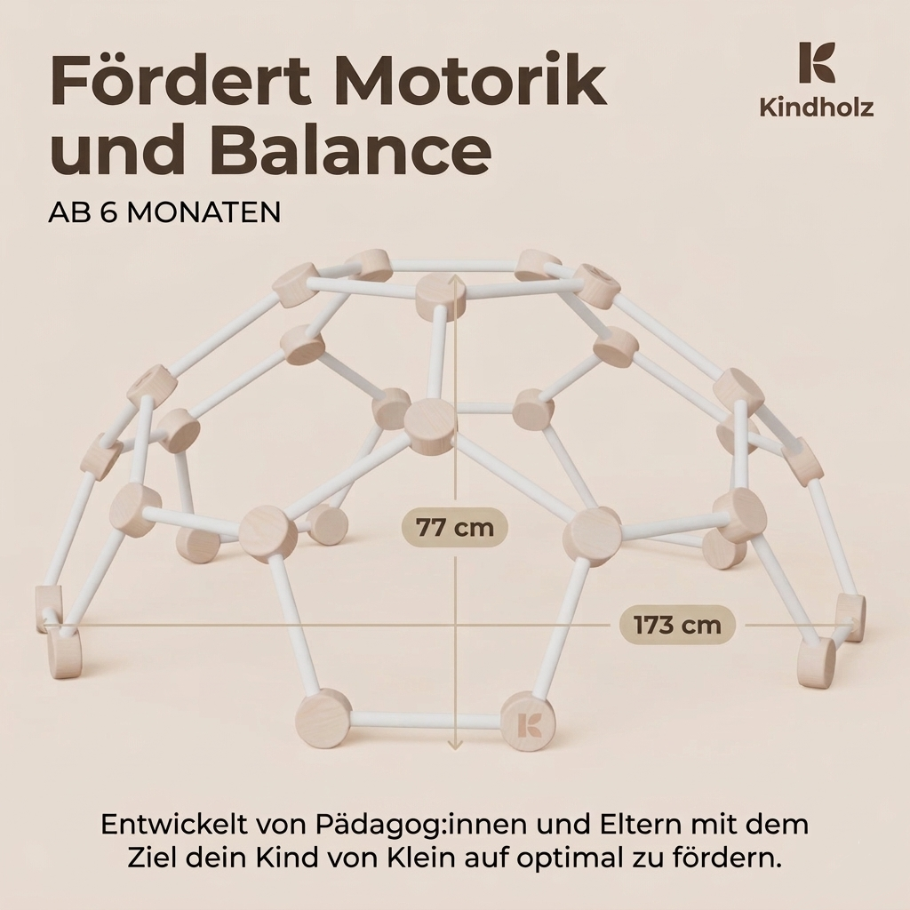 MAXI Kletterdom Weiß – Maße 174x172x77 cm, ab 6 Monaten | KinderGlück