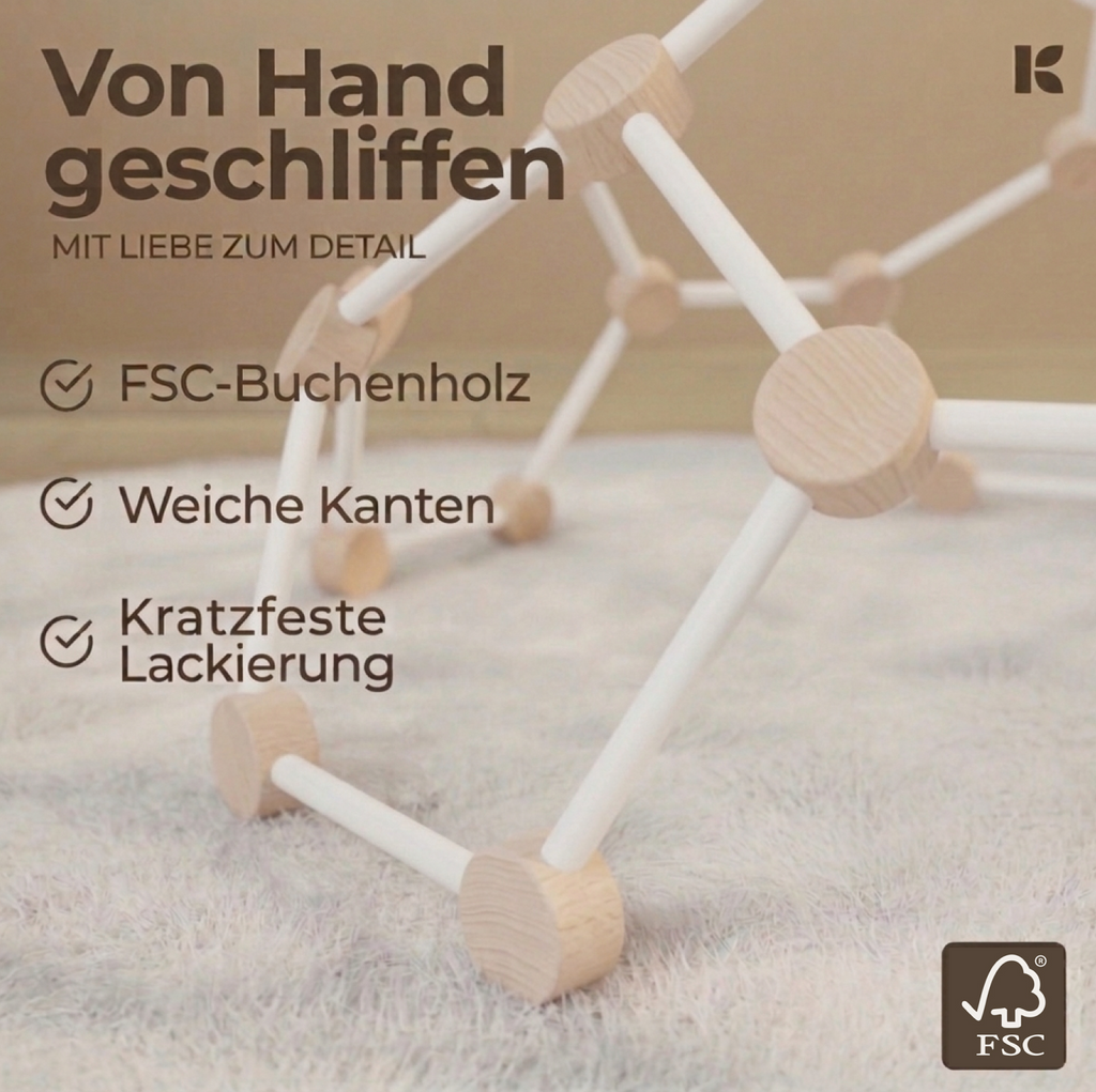 MAXI Kletterdom Natur – Von Hand geschliffen, weiche Kanten | KinderGlück