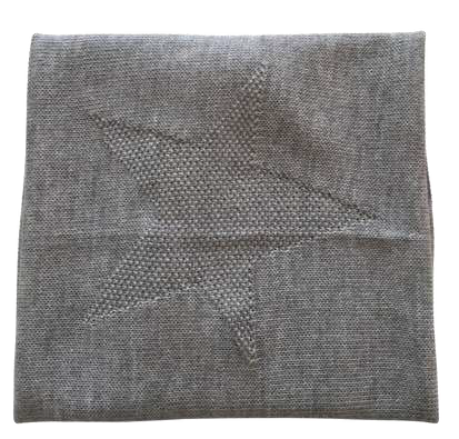 Star Blanket | My Alpaca Copenhagen – Grau mit Stern-Muster