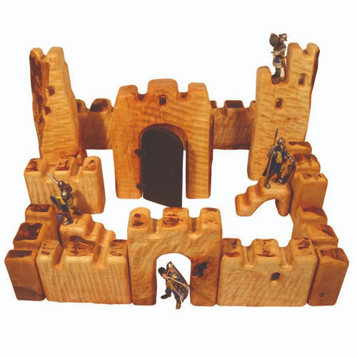Ritterburg 15-tlg. klein aus Erlenholz