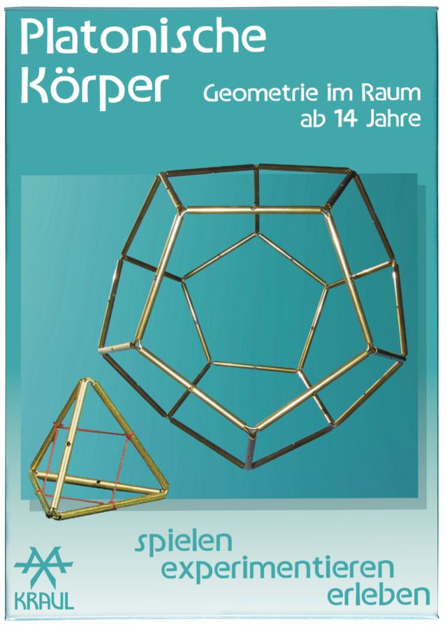 Platonische Körper – Kartonverpackung mit Dodekaeder und Tetraeder aus Messingröhrchen, ab 14 Jahre