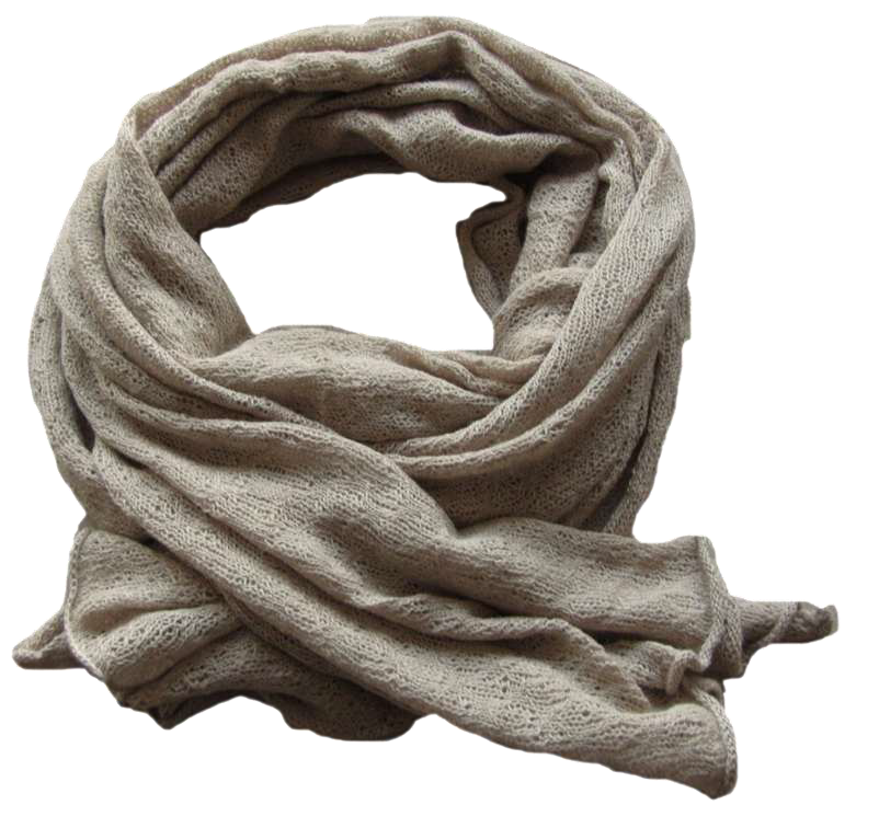 Shawl Ultrafine B-05 hellgrau Zopfmuster