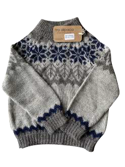 Sweater Islandia | My Alpaca Copenhagen – Grau/Navy
