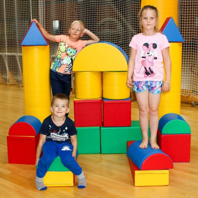 Softplay-Set Festung Schaumstoff Bausteine für Kleinkinder – KinderGlück