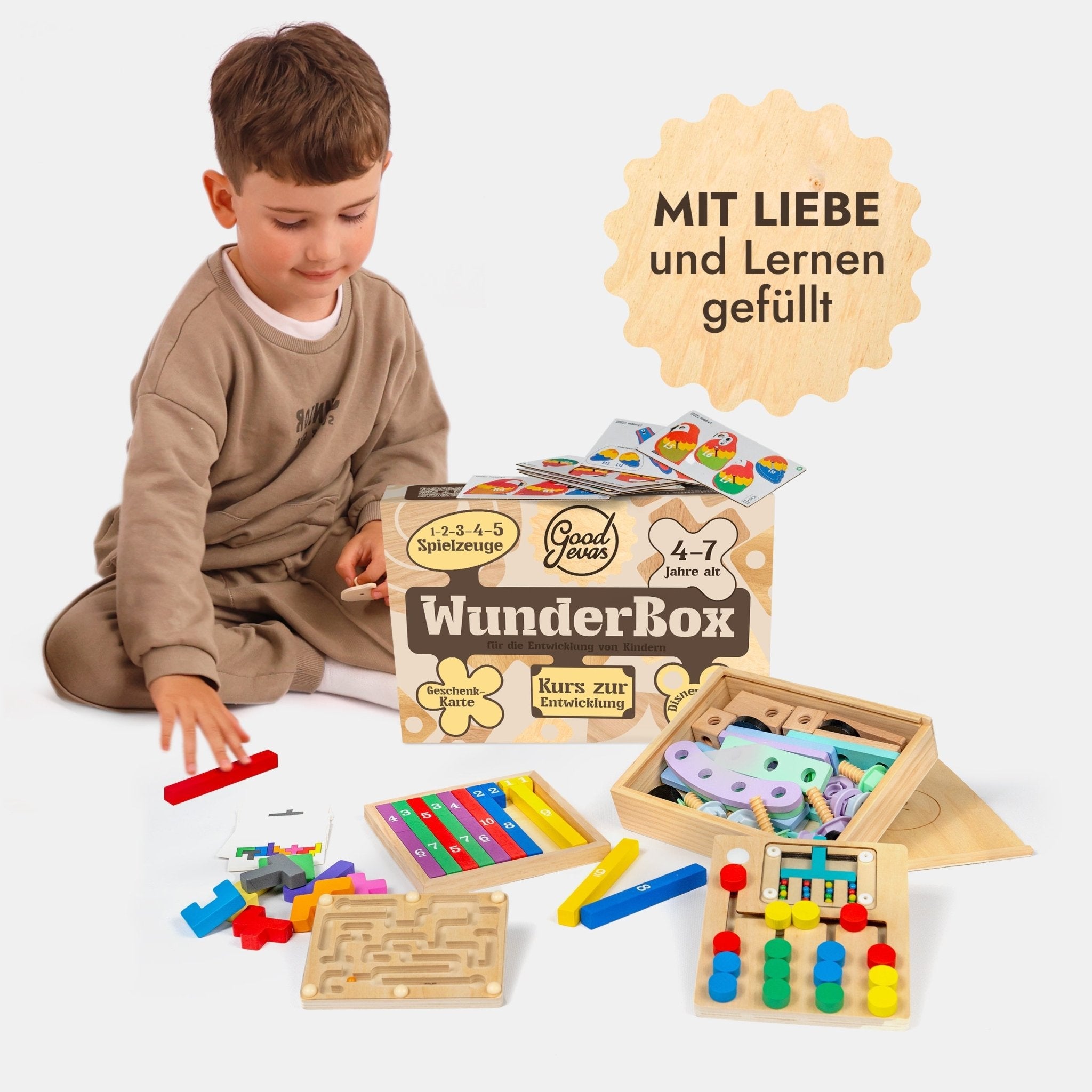 WunderBox 4-7 Jahre Lernspielzeug Entwicklung im Spielformat – KinderGlück